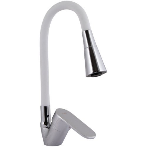 Змішувач для кухні Lidz Tani 008F3 з гнучким виливом (k40) LDTAN008F3WCR37037 White / Chrome