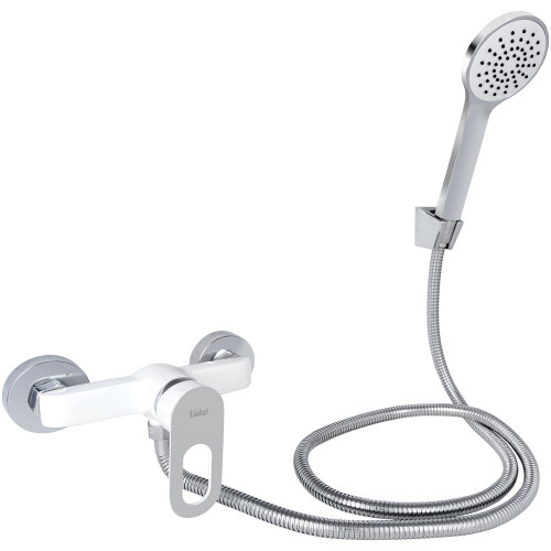 Змішувач для душу Lidz Latwa 010 (з душовим гарнітуром) (k40) LDLAT010WHI45426 White