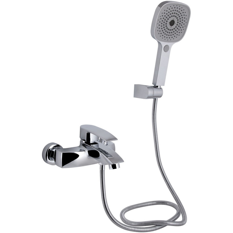 Смеситель для ванны Qtap Swan Eco (c душевым гарнитуром) QTSWA259CRM45534 Chrome