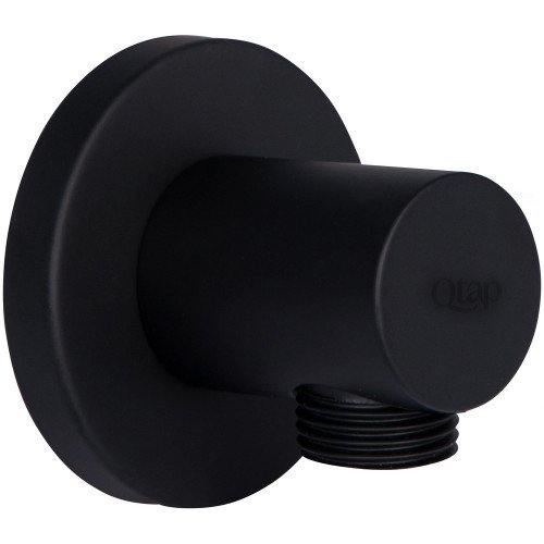 Подключение для шланга Qtap Spojeni округлое QTCRBB030 Black Matt