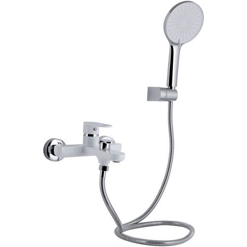 Змішувач для ванни Qtap Jay (з душовим гарнітуром) QTJAY259CRW45553 Chrome/White Змішувач для ванни Qtap Jay (з душовим гарнітуром) QTJAY259CRW45553 Chrome/White