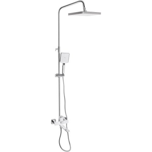 Душова система універсальна Qtap Presto на три споживача (з виливом) QTPRE111CRW45580 Chrome/White