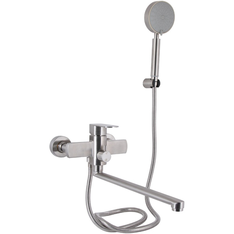 Змішувач для ванни Lidz Luna 005 (з душовим гарнітуром) (k35) LDLUN005NKS46093 Nickel