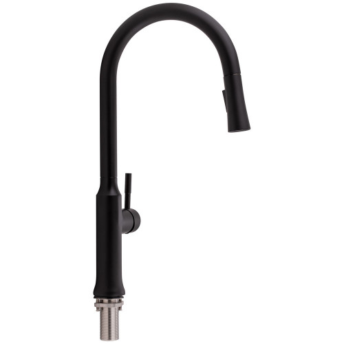 Змішувач для кухні Qtap Baruska з висувним виливом QTBAR9137103UB Black Matt Змішувач для кухні Qtap Baruska з висувним виливом QTBAR9137103UB Black Matt