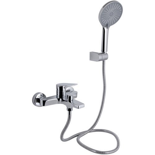 Змішувач для ванни Qtap Stenava New (з душовим гарнітуром) QTSTE259CRM45537 Chrome