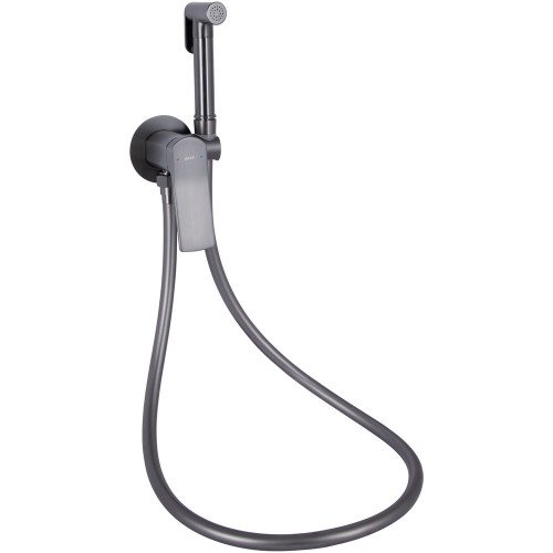 Набор для гігієнічного душу Qtap Slavonice округлий QTSLA262GMB45916 Gunmetal Black PVD