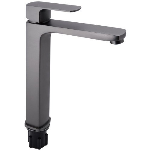 Змішувач для раковини Qtap Lipno високий QTLIPNO10H23101G Graphite
