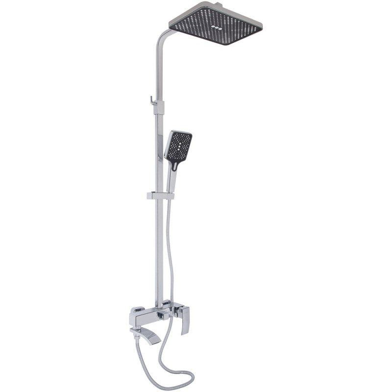 Душова система універсальна Qtap Swan Cascada на три споживача (з виливом) QTSWA111CRM45566 Chrome