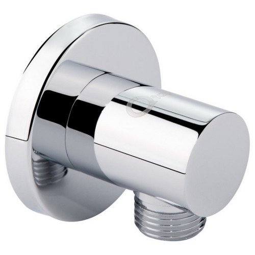 Подключение для шланга Qtap Spojeni округлое QTCRMB030 Chrome
