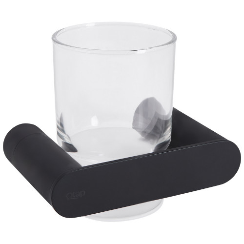 Стакан с держателем Qtap Scorpio настенный QTSTK6102103B Black (Sklenka) Стакан с держателем Qtap Scorpio настенный QTSTK6102103B Black (Sklenka)