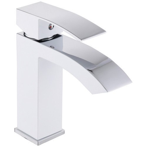 Смеситель для раковины Qtap Swan Cascada QTSWA270CRW45568 Chrome/White