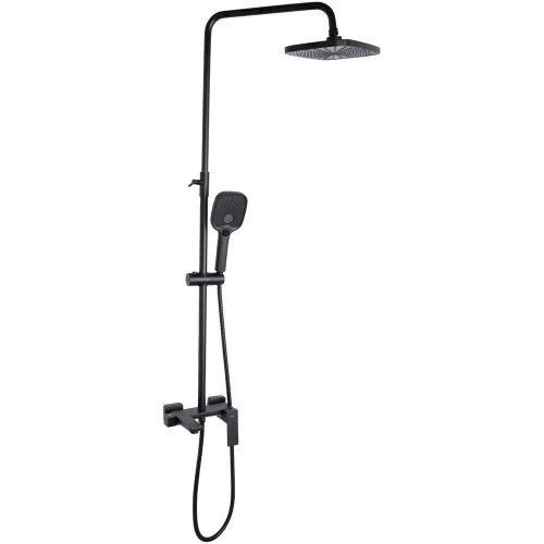 Душова система універсальна Qtap Gemini на три споживача (з виливом) QTGEM111BLM45686 Black Matt Душова система універсальна Qtap Gemini на три споживача (з виливом) QTGEM111BLM45686 Black Matt