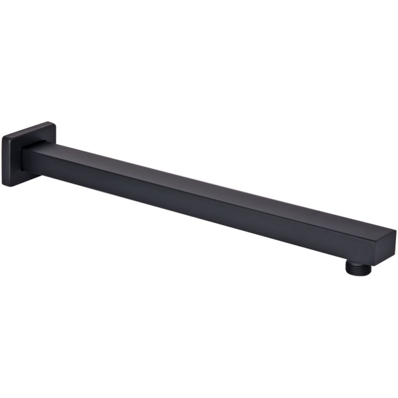 Кронштейн для верхнього душу Qtap Trubice 400 мм прямокутний QTTRU120BLM45929 Black Matt