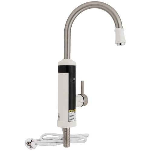 Проточний кран для кухні Lidz Warm 059 LDWAR059WNK35878 White / Nickel Проточний кран для кухні Lidz Warm 059 LDWAR059WNK35878 White / Nickel