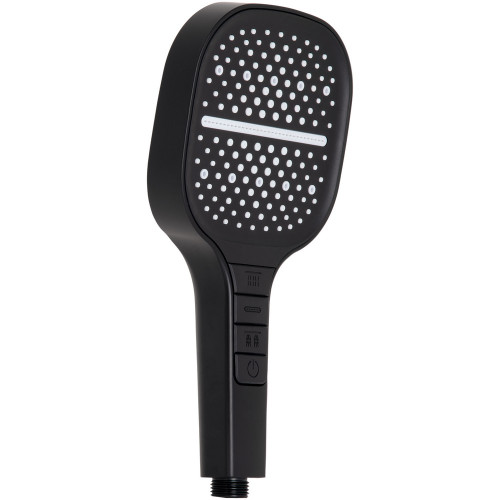 Лійка для ручного душу Qtap Rucni 130x130 мм QTRUC125BLM45957 Black Matt Лійка для ручного душу Qtap Rucni 130x130 мм QTRUC125BLM45957 Black Matt
