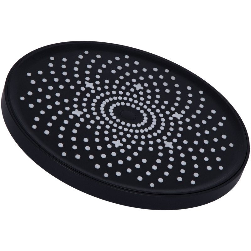 Лійка для верхнього душу Qtap Hlavova D 230 мм округла QTHLA107BLM45788 Black Matt
