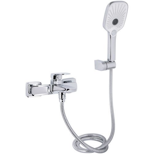 Змішувач для ванни Qtap Tern (c душевым гарнитуром) QTTER259CRM47586 Chrome