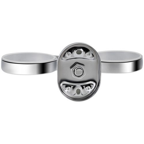 Склянка з тримачем Lidz Oreo 0402 подвійний настінний (матове скло) LDORE0402CRM22164 Chrome