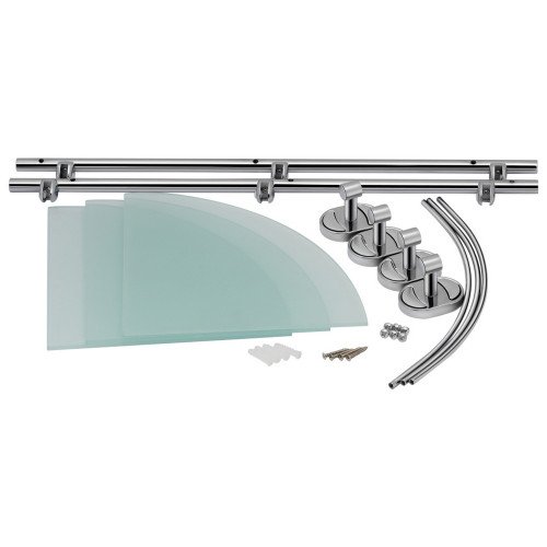 Полиця кутова Lidz Oreo 1003 скляна 3 ярусна LDORE1003CRM22182 Chrome