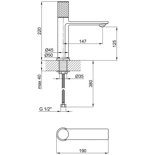 Смеситель для раковины Qtap Brno с прогрессивным картриджем 1067103B Black Matt