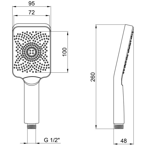 Лейка для ручного душа Qtap Rucni QTRUCA145S1GRP