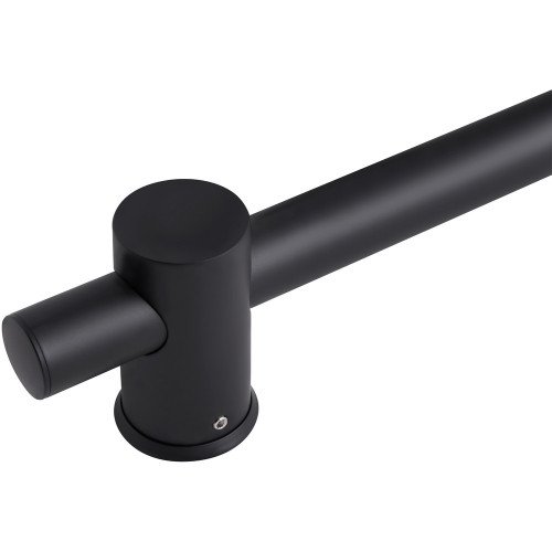 Душова стійка з тримачем універсальна Qtap Lepit 665 мм округла QTLEP82103OB Black Matt