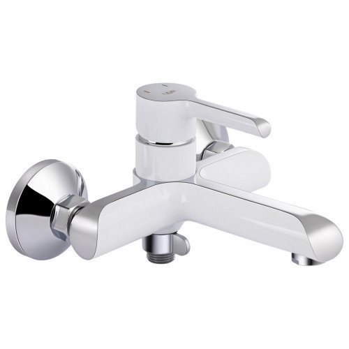 Смеситель для ванны Qtap Grand (c душевым гарнитуром) QTGRAWCR006 Chrome/White