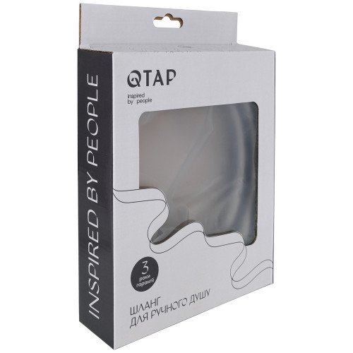 Шланг для ручного душа Qtap Hadice 1600 мм QTHADPVC160G Graphite