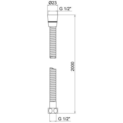 Шланг Lidz Niagara 04 2 м LDNIA04CRM35453 Chrome