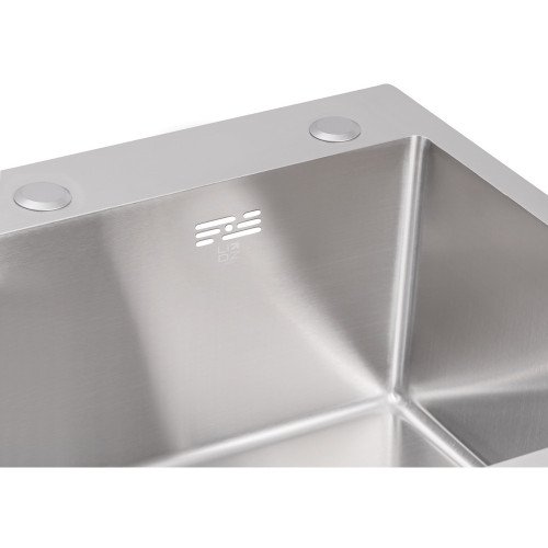 Мийка для кухні інтегрована Lidz Handmade H6050 (LDH6050BRU35371) Brushed Steel 3,0/1,0 мм