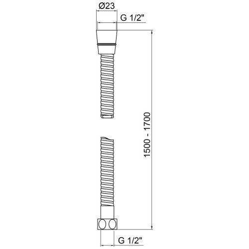 Шланг Lidz Niagara 06 1,5-1,7 м LDNIA06CRM35454 Chrome