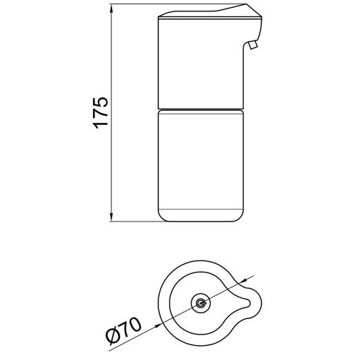Дозатор для рідкого мила пінний Qtap Pohodli автоматичний 4,5V QT144WH42925 White (Autodávkovač)