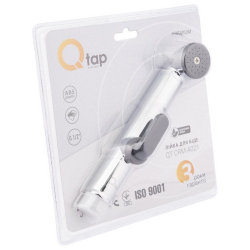 Лійка для гігієнічного душу Qtap Rucni округла QTCRMA021 Chrome/Grey
