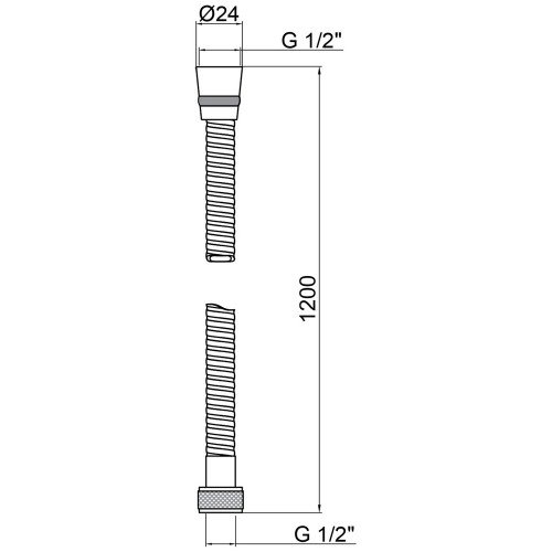 Шланг Lidz Niagara 07 1,2 м LDNIA07CRM35455 Chrome
