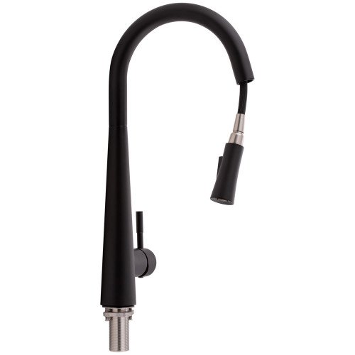 Смеситель для кухни Qtap Evicka с выдвижным изливом QTEVI9135103UB Black Matt