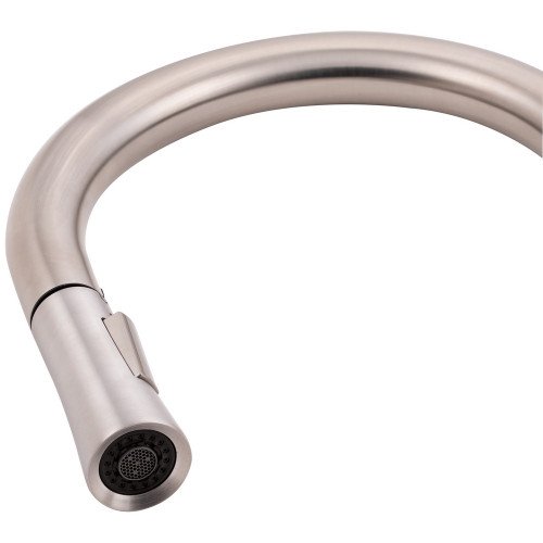 Змішувач для кухні Qtap Evicka з висувним виливом QTEVI91103UN Brushed Nickel PVD