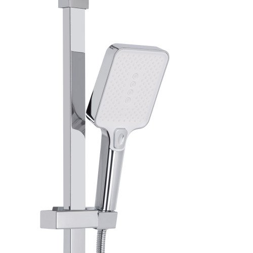 Душова система універсальна Qtap Swan Cascada на три споживача (з виливом) QTSWA111CRW45570 Chrome/White