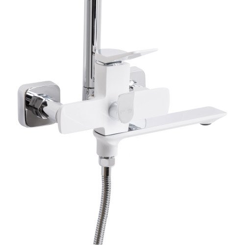 Душова система універсальна Qtap Presto на три споживача (з виливом) QTPRE111CRW45580 Chrome/White