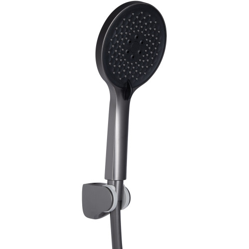 Набір 2в1 Qtap Vlasta New (з душовим гарнітуром) QTVLA259GMB45643 Gunmetal Black PVD + Qtap Vlasta New QTVLA270GMB45641 Gunmetal Black PVD