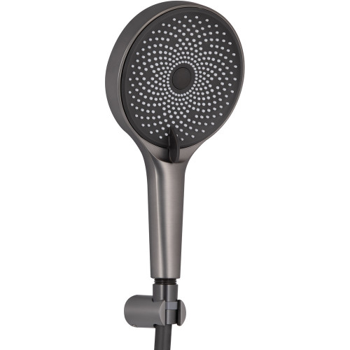 Змішувач для ванни Qtap Slavonice (з душовим гарнітуром) QTSLV259GMB48035 Gunmetal Black PVD