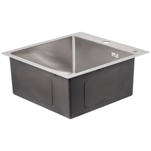 Мийка для кухні інтегрована Lidz Handmade H5050 (LDH5050BRU35375) Brushed Steel 3,0/1,0 мм