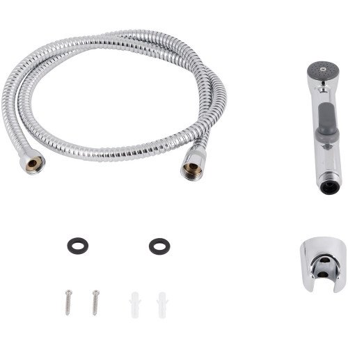 Набор для гігієнічного душу Qtap Inspai-Varius округлий QTSETCRMA021 Chrome/Grey (Set)
