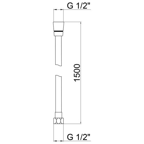 Шланг Lidz Niagara 09 1,5 м LDNIA09CRM35458 Chrome
