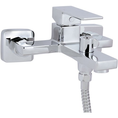Смеситель для ванны Qtap Gemini (c душевым гарнитуром) QTGEM259CRM45681 Chrome