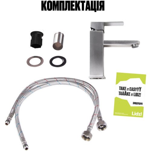 Набір 2в1 душова система lidz kubis 1031 + змішувач для раковини lidz kubis 001f