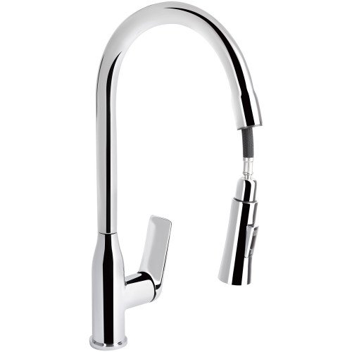 Смеситель для кухни Qtap Vlasta New с выдвижным изливом QTVLA344CRM45646 Chrome