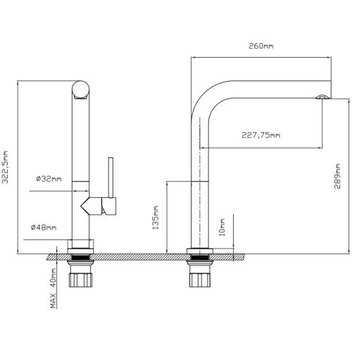 Смеситель для кухни Qtap Zdenek QTZDN9032103FC Brushed Nickel PVD