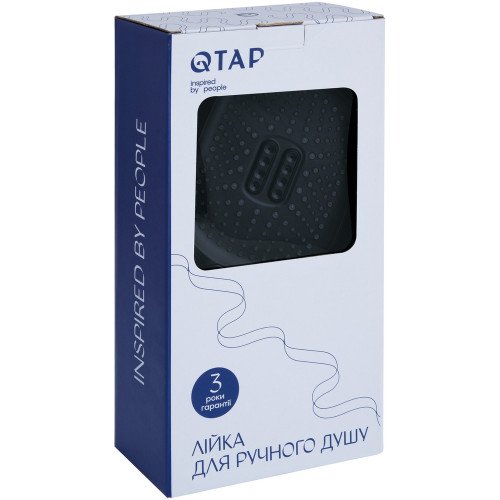 Лейка для ручного душа Qtap Rucni 140*110 мм QTRUC125BLM45961 Black Matt