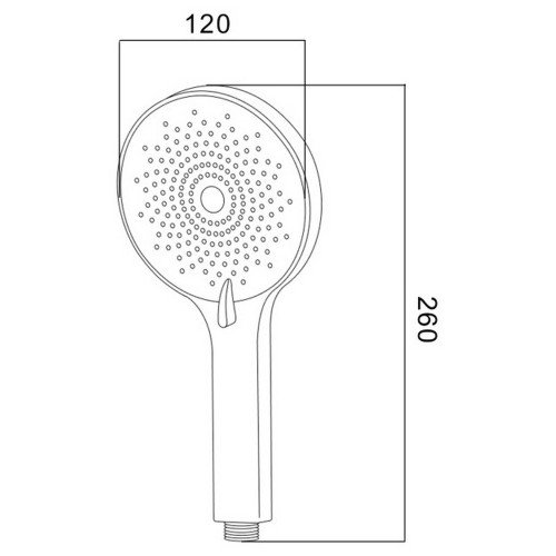 Лійка для ручного душу Lidz Niagara 32 120 мм округла LDNIA32CRM47554 Chrome