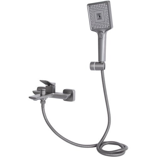 Змішувач для ванни Qtap Presto (з душовим гарнітуром) QTPRE259GRP45584 Graphite